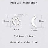 20pcs Sun Moon Bracelet Charms for Jewelry Making DIY Pendant Accessories