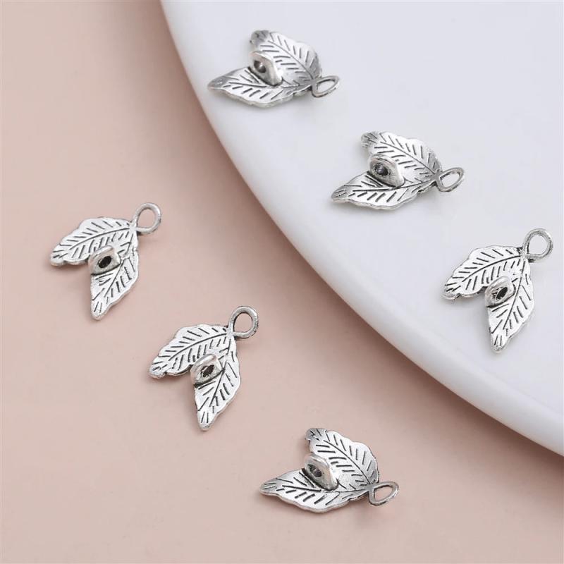 150Pcs Girly Charms Leaf Dangles DIY Jewelry Making Supplies
