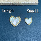 Mother of Pearl Shell Heart Pendants for Jewelry Making
