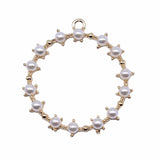 10pcs KC Circle Charms Pendant for Jewelry Making Earring Accessories