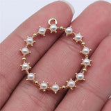 10pcs KC Circle Charms Pendant for Jewelry Making Earring Accessories