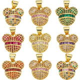 18K Plated CZ Love Heart Mouse Moon Star Charms For DIY Jewelry