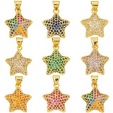 18K Plated CZ Love Heart Mouse Moon Star Charms For DIY Jewelry