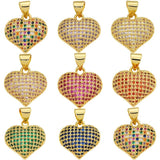 18K Plated CZ Love Heart Mouse Moon Star Charms For DIY Jewelry