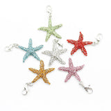 10pcs Alloy Starfish Pendants Charms Lobster Clasp for Bracelet Jewelry