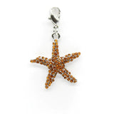 10pcs Alloy Starfish Pendants Charms Lobster Clasp for Bracelet Jewelry