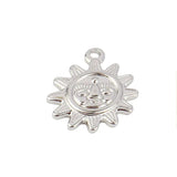 Set of 5 Stainless Steel Sun Pendants for DIY Jewelry Making