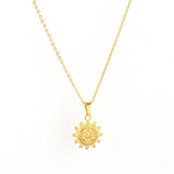 Set of 5 Stainless Steel Sun Pendants for DIY Jewelry Making