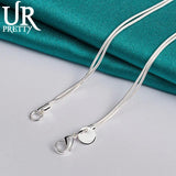 925 Sterling Silver Two Butterfly Necklace 18 Inch Chain for Woman