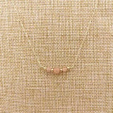 Round Sunstone Necklace 14K Filled Boho Pendant