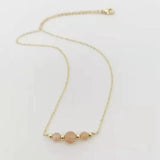 Round Sunstone Necklace 14K Filled Boho Pendant