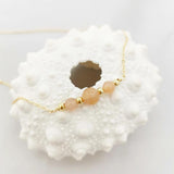 Round Sunstone Necklace 14K Filled Boho Pendant