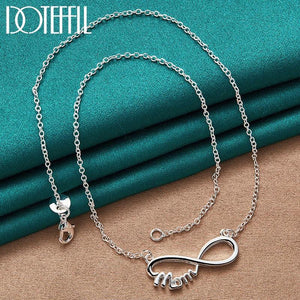 Mom Pendant Necklace 925 Sterling Silver 18 Inch Women Charm Jewelry