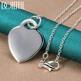 925 Sterling Silver Heart Pendant Necklace 18-30 Inch Chain