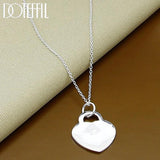 925 Sterling Silver Heart Pendant Necklace 18-30 Inch Chain