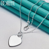925 Sterling Silver Heart Pendant Necklace 18-30 Inch Chain