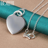 925 Sterling Silver Heart Pendant Necklace 18-30 Inch Chain