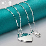 925 Sterling Silver Heart Pendant Necklace 18-30 Inch Chain