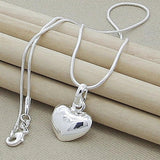 925 Silver Heart Pendant Necklace for Women Gift