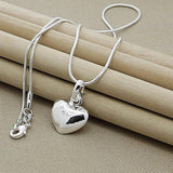 925 Silver Heart Pendant Necklace for Women Gift