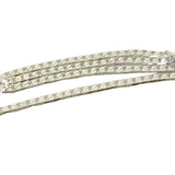 925 Silver 18in 4MM Flat Sideways Chain Necklace Wedding Jewelry