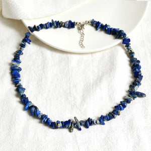 Boho Gravel Choker Coral Aventurine Lapis Lazuli Women Necklaces