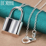 925 Silver Lock Necklace 18-30 inch Chain Wedding Engagement Party