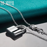 925 Silver Lock Necklace 18-30 inch Chain Wedding Engagement Party
