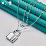 925 Silver Lock Necklace 18-30 inch Chain Wedding Engagement Party