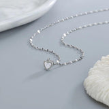 Silver Shell Heart Ladies Necklace Bridal Jewelry Gift