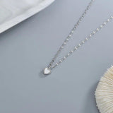 Silver Shell Heart Ladies Necklace Bridal Jewelry Gift