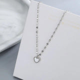 Silver Shell Heart Ladies Necklace Bridal Jewelry Gift