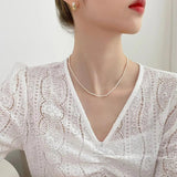 Freshwater Pearl Choker 925 Sterling Silver Necklace Baroque Natural Beads NK120