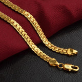 Sterling Silver 6mm Full Sideways Necklace 8/18/20/24 Inch Chain