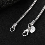 925 Sterling Silver Snake Chain Necklace 1MM/2MM/3MM for Men Women Pendant