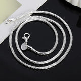 925 Sterling Silver Snake Chain Necklace 1MM/2MM/3MM for Men Women Pendant