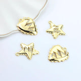 Zinc Alloy Crystal Inlaid Star Heart Charms 10pcs/lot DIY Jewelry Making