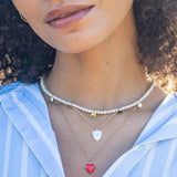 18k Silver Plated Star Love Pandent Necklace Long Chain Collar