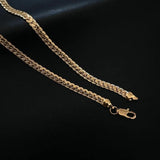925 Silver 18K Gold/Silver 20 Inch Side Chain Necklace Wedding Jewelry