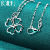 925 Silver Clover Pendant Necklace 16-30 Inch Chain Wedding Jewelry