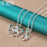 925 Silver Clover Pendant Necklace 16-30 Inch Chain Wedding Jewelry