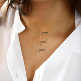 Minimalist 925 Silver Crystal Pendant Necklace for Women