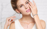 925 Silver Moonlight Opal Water Droplets Pendant Necklace For Women