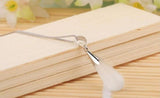 925 Silver Moonlight Opal Water Droplets Pendant Necklace For Women