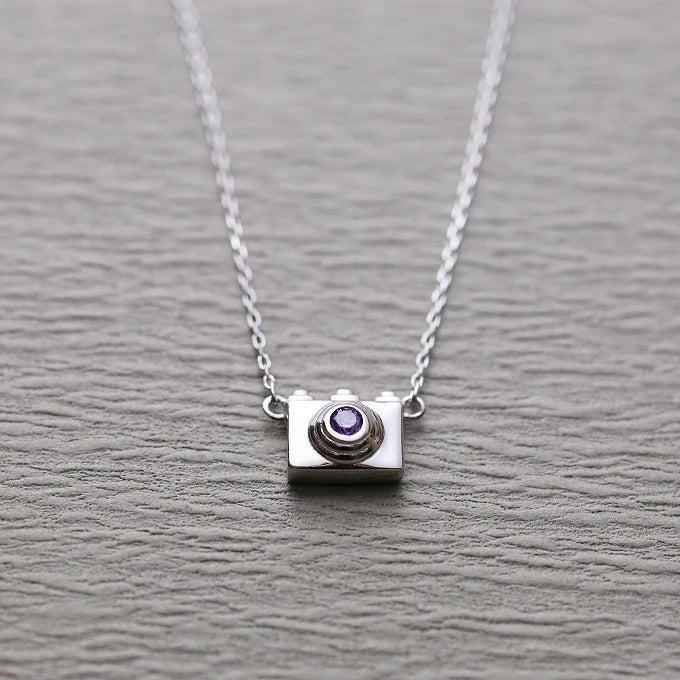 925 Silver Camera Necklace for Women