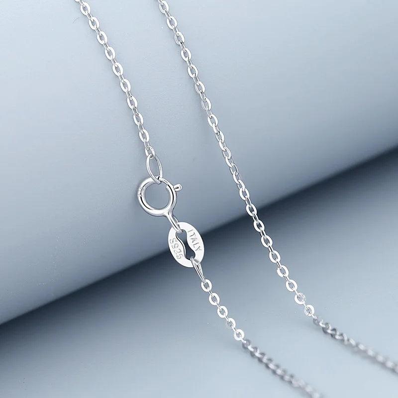 S925 Sterling Silver Clavicle Chain Flash Europe Necklace Chain