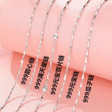 S925 Sterling Silver Clavicle Chain Flash Europe Necklace Chain