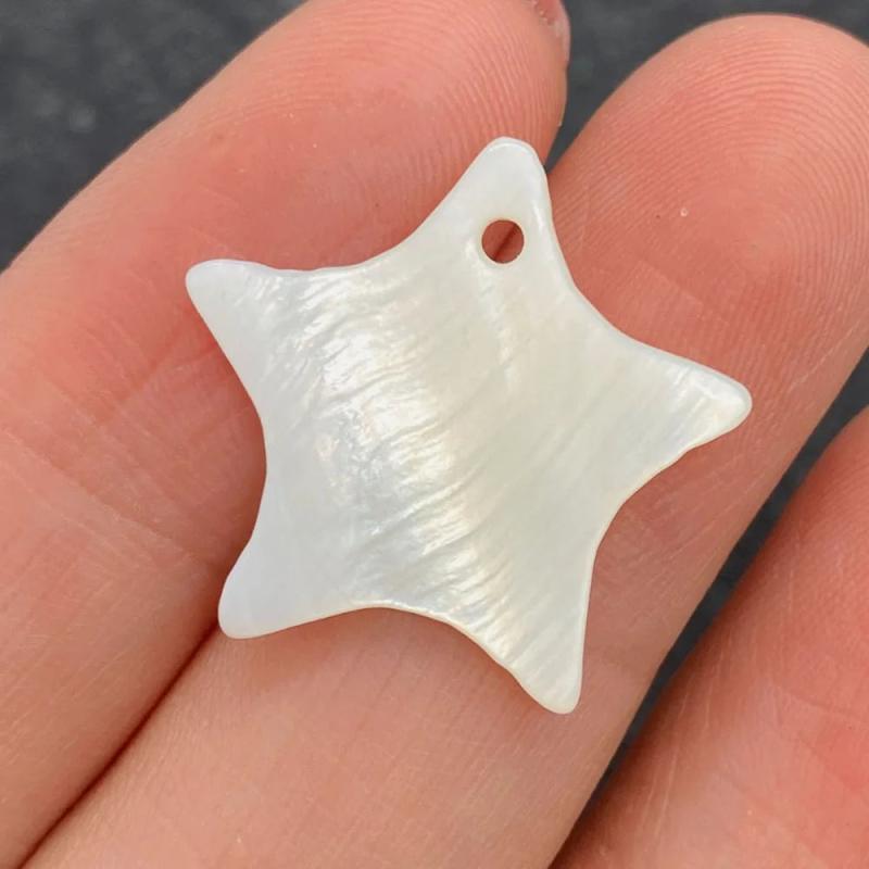 Natural Freshwater Shell Star Pendant for Glamour Party Necklace
