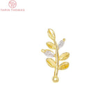 6PCS 8x17MM Leaf Charm Pendants for Jewelry Making