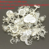 100g Charms Random Mix Styles DIY Pendant Crafts Tibetan Bronze Silver Making